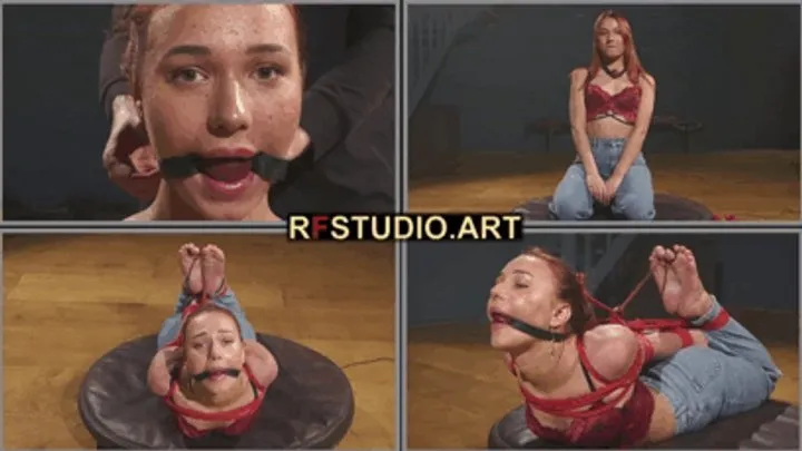 Rf Studio Production - Veronica’s First Extreme Arch Hogtie - Barefoot Beauty with Tied Toes and Ballgag (UHD 4K MP4)