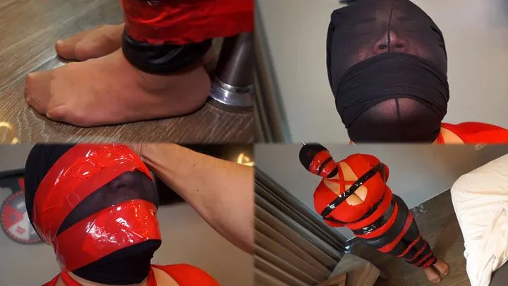 Divarope Latinas In Fetish Bondage - Helpless chubby damsel taped at pole! - MOV