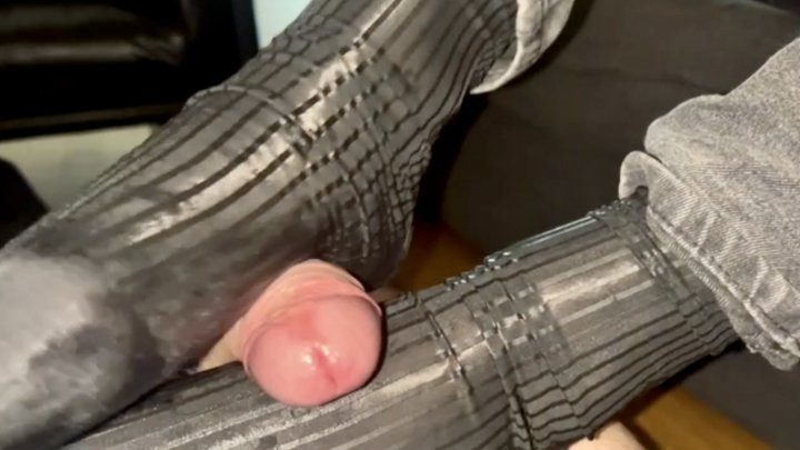 Gay Male Soxjob Heaven - SHINY RIBBED SOCKS