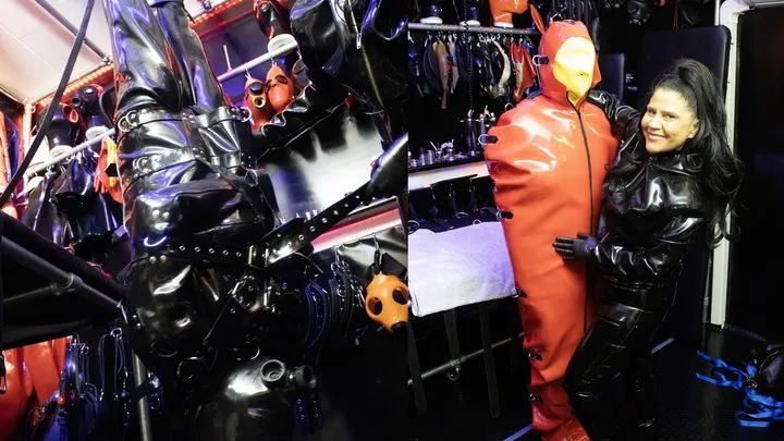 Rubber And Bondage Girl Kim - Experimental Extreme Rubber Bondage superb fetish video