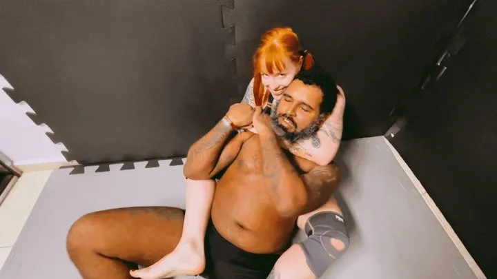 Sexysubmissionstudios - ROUND 1 Mel fire is burning against a black big stud - interracial mixed wrestling fight