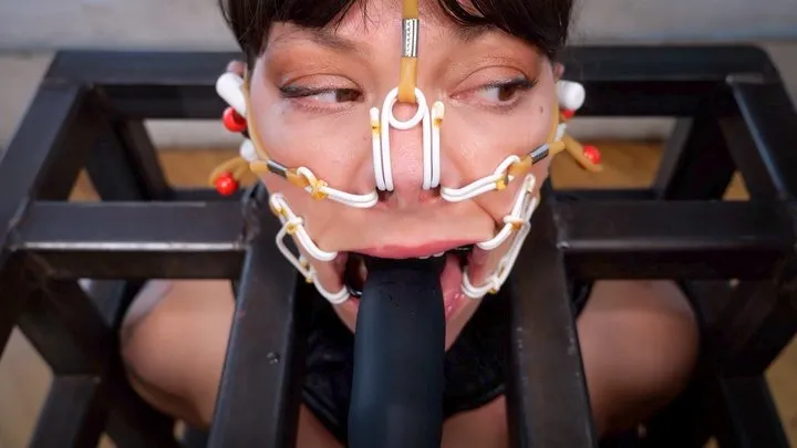 Elise Graves Bondage Liberation - Caged Fuck Doll - KissMeDedlyDoll and Elise Graves - Naked and caged with all her available holes stuffed and fucked, Doll makes a good Fuck Doll