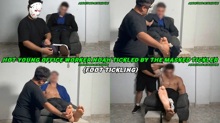 Sensations Of Pleasure - Hot Young Office Worker Noah Tickled by the Masked Tickler (foot tickling)