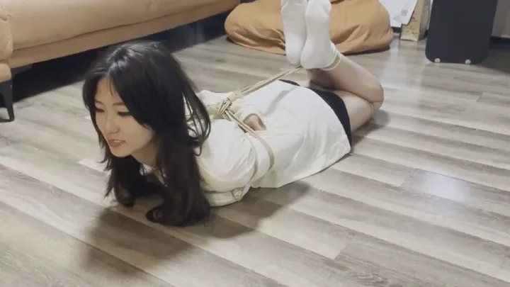 Ultraman Cool Bondage - Cute girl hogtied and ballgagged