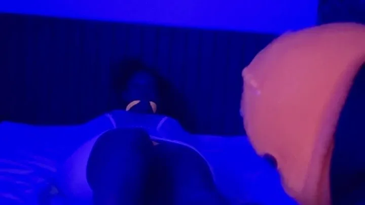The Goddess Nubia - Bound and Tickled Into Submission Neon Panties, Orange Mask Dom: Foot Tickle Torment for Moaning Ebony Quee