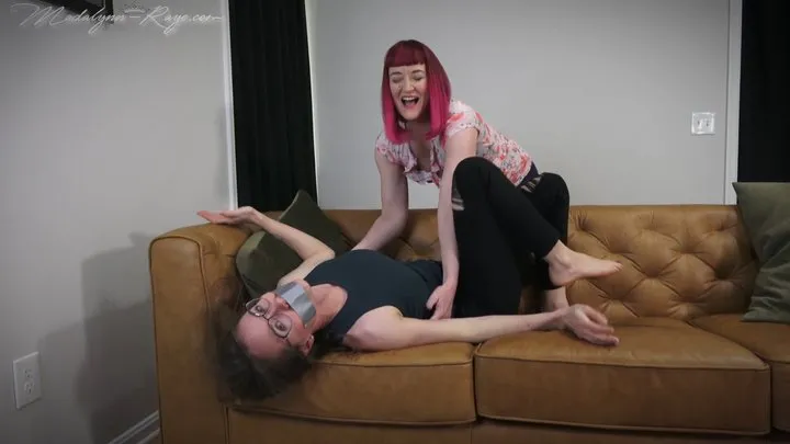 Madalynn Raye's Fetish Studio - Madalynn Raye Gets Tickled and Squeezed by AJ Marion SD