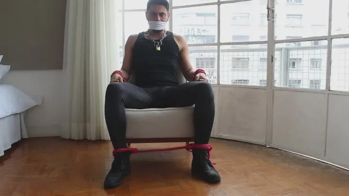 Brazilian Bondage Boys - Hunky dude tied to chair (Set 2)