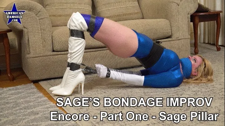 American Damsels By Jon Woods - Sage's Bondage Improv - Encore - Part One - Sage Pillar - 854x480