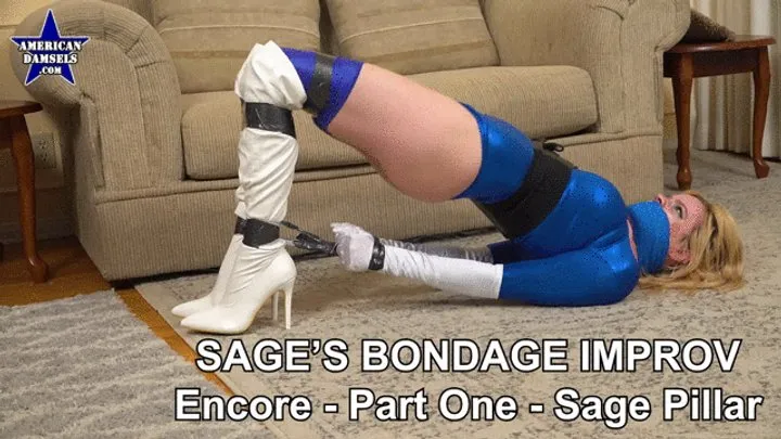 American Damsels By Jon Woods - Sage's Bondage Improv - Encore - Part One - Sage Pillar - WMV
