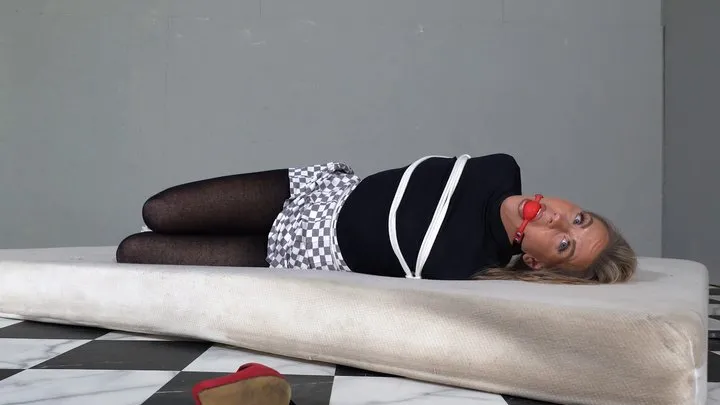 Altgirlsbound - 5017 Layla in Chequered Bondage Hogtied