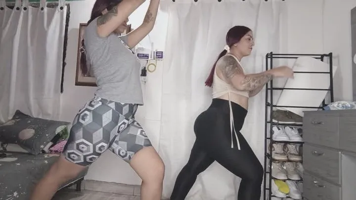 Latinamanyfetish - Yoga class with my girlfriend and farting so loudly and she hears them all