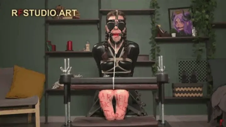 Rf Studio Production - Dark Ariel - A Tickle Toy - Tickling in a Catsuit, Toe Press, Ballgag and Nosehook (UHD 4K MP4)