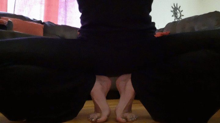 Aariels Foot Fetish Desires - HIGH ARCHES AND LONG TOES STRETCH AND SCRUNCH