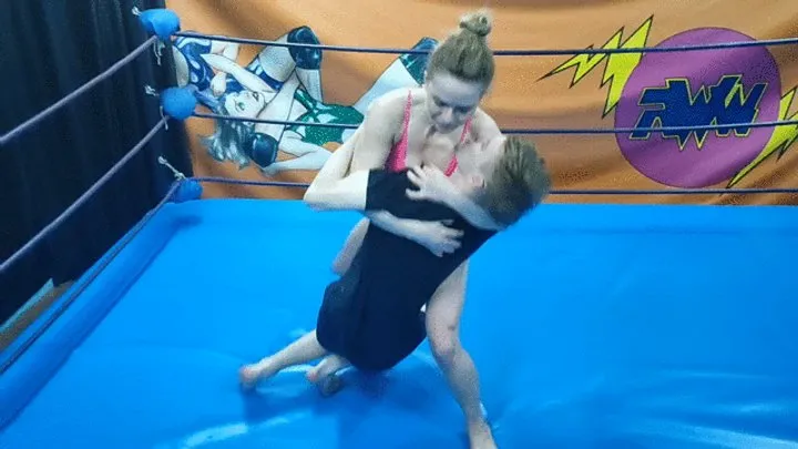 The Wrestling Amazons - Student girl wrestles a guy from her college