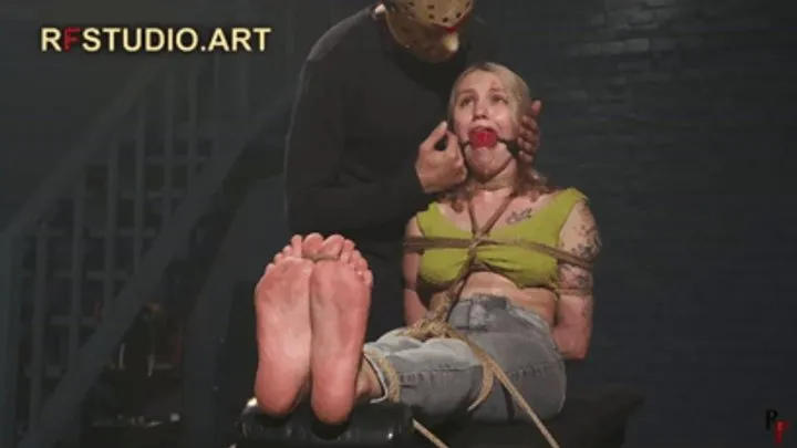 Rf Studio Production - Bramble - Intense Bastinado for a Bound Submissive Cutie + BallGag (FULL HD MP4)