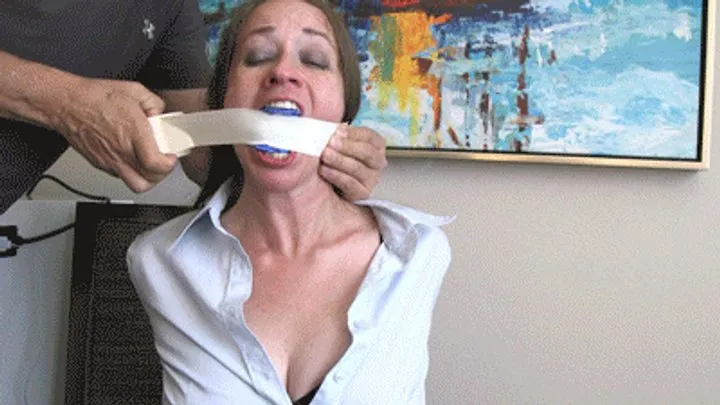 Mouth Stuffed And Tied Up Girls - r2504PEPPER-Snooping hotel manager left hogtied and gagged