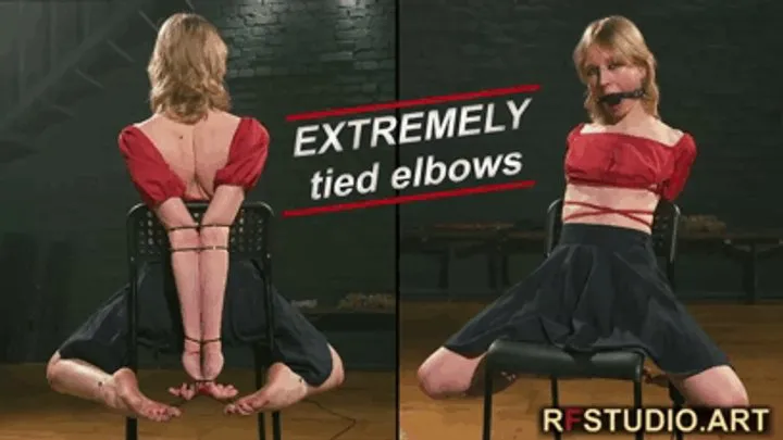Rf Studio Production - Mandy - So Flexible! Extreme Elbow Tie with Zip Ties on Spinning Chair + Ballgag (UHD 4K MP4)