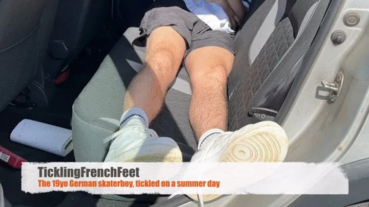 Tickling French Feet - The 19yo German skaterboy tickled on a summerday (FHD)