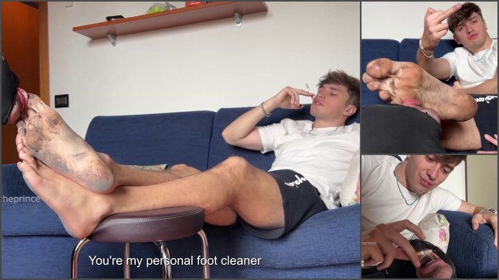 Massitheprince - Dirty feet cleaned by my pathetic human ashtray