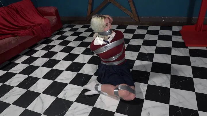 Altgirlsbound - 5055 Amber in back to School Party Taped up