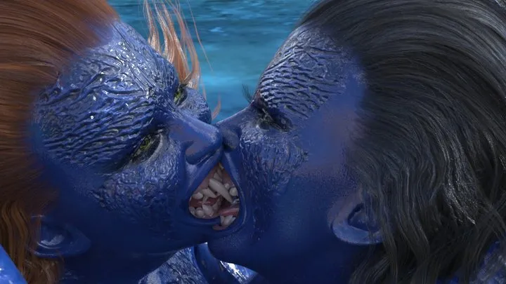 Girl Girl Catfights Sexfights - Alien Blue Babes CatBall CatFight SexFight part 1