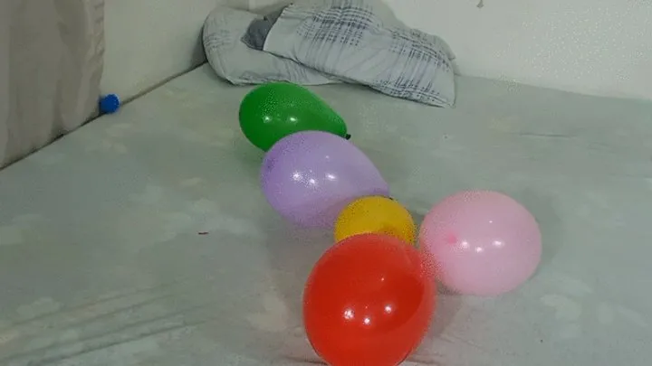 Queen Anita P - Kiara and Anita farting in balloons part 1