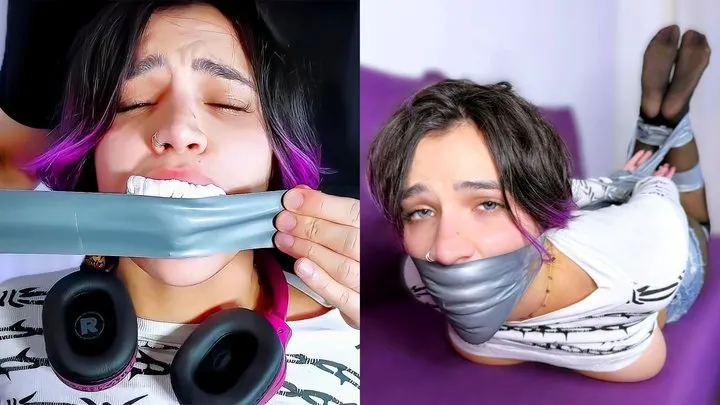 Silenced Cuties - Too TIGHT for an Angel? Her SOCK Won’t Leave That SEALED Mouth Anytime Soon!