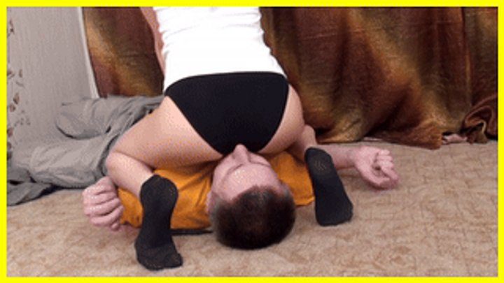 Furious Girls - Dominant girl takes off jeans and tries facesitting, vf0062h 720p