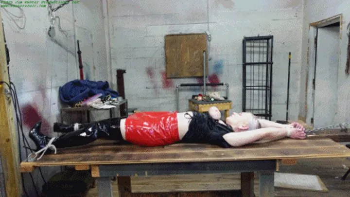 Hunters Lair Bondage - Fuck toy breast bound and stretched out on the rack (WMV HD 8000kbps)