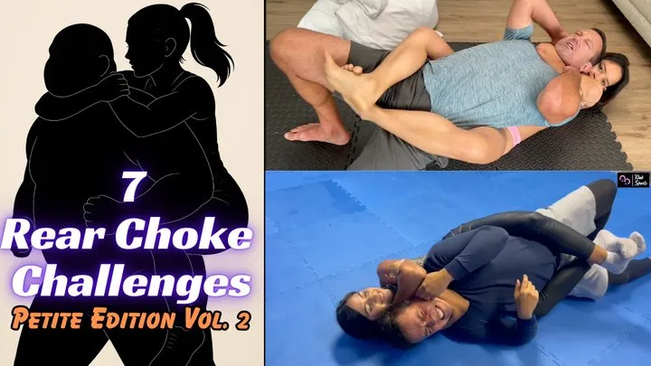 Kink Sports - Rear Naked Choke and Body Scissor Combo Compilation Volume 2 - 7 Petite Girls Taking Down Larger Men
