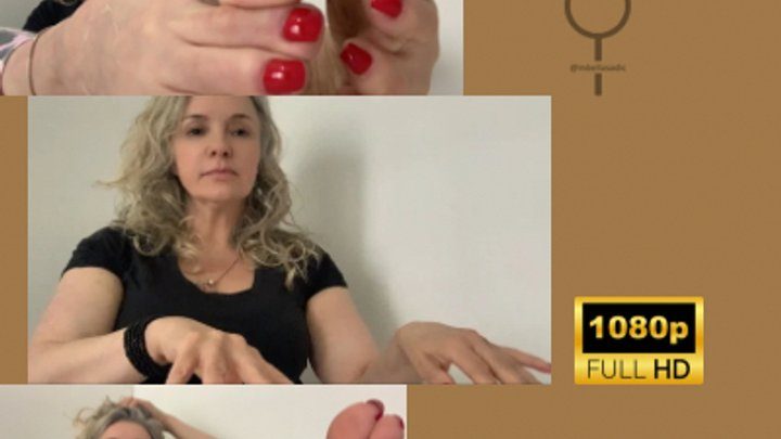 Empressmbellashoeplay - Empress Bella humiliates and controls you - Mature Soles - Toe Jam - Long Toes Nails - Red Nails - Empress Bella Sadic