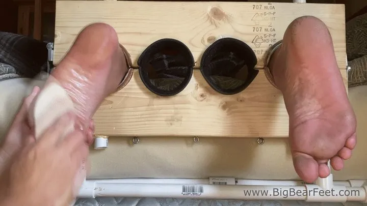 All Male Tickling Dungeon - Im1n2ft - Icy Foot Scrub - ice cubes used to wash dirty feet and then scrubbed