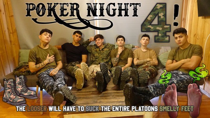 Str8crushfeet - Poker Night 4 The one who loses will be the foot bitch of the platoon