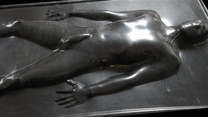 Encasedlatex - Tightly rubberized in a black latex vacbed