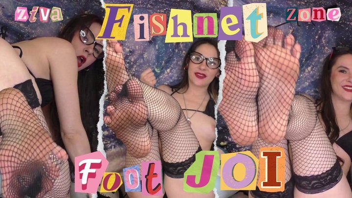 Ziva Zone - HD Ziva Fey - Fishnets Foot JOI