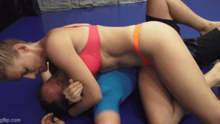 Domination Divas - Viktoria Dominates Male Challenger! mp4