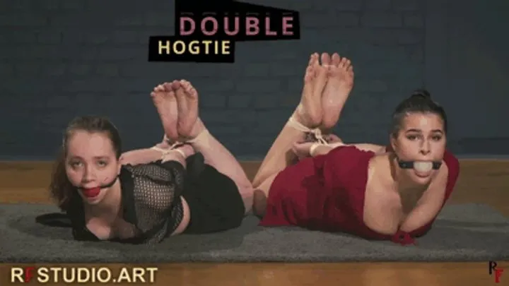Rf Studio Production - Pandora and Arina - Double Barefoot Hogtie and Ballgags (UHD 4K MP4)