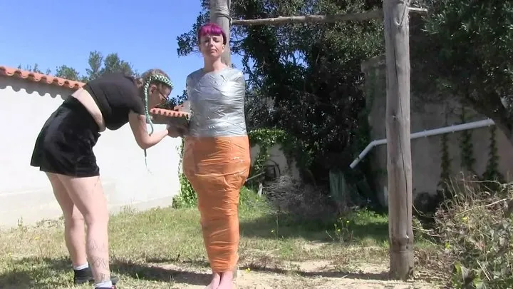 Supertight Bondage Challenges - The Spain Files - Ultra Double Layer Mummification in the Sun for Maya - Part 1 mp4 HD