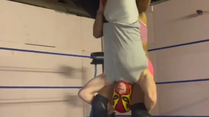 Power Girls Pro Wrestling - Skinny male dominated with Piledrivers
