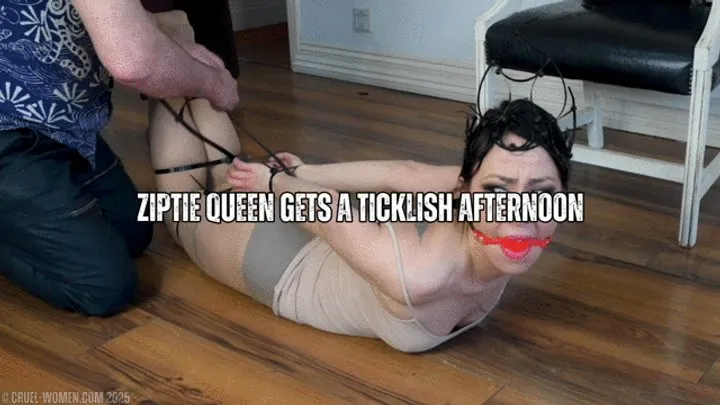 Blackswann Productionsuk - Ziptie Queen hogtied for ticklish session - Introducing CruelWomen videography