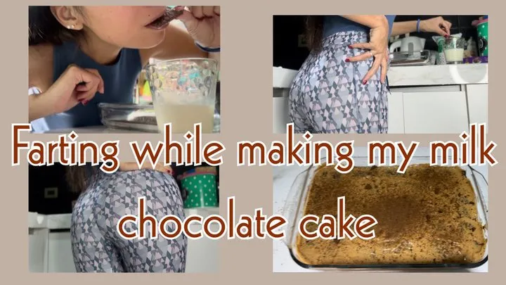 Jasmine01s - Cooking a chocolate cake while farting