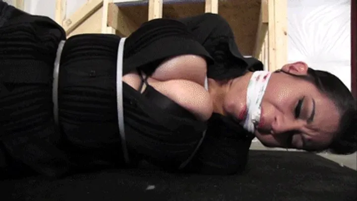 Girl Next Door Bondage - r2505SAHRYE-She struggled out of her jeans, bound and gagged