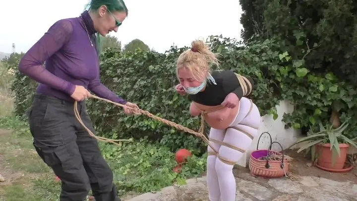 Tied In Public - Zoey Ziptie 72h Extreme Challenge - Chapter 14 - Bondage Walk & Outdoor Training- Part 3 wmv SD