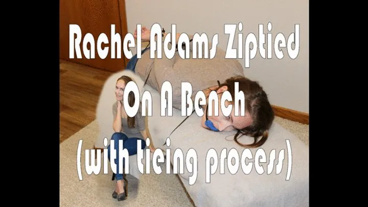 Bondage Stories - Rachel Adams Zip tied On A Bench (with on-screen tieing)