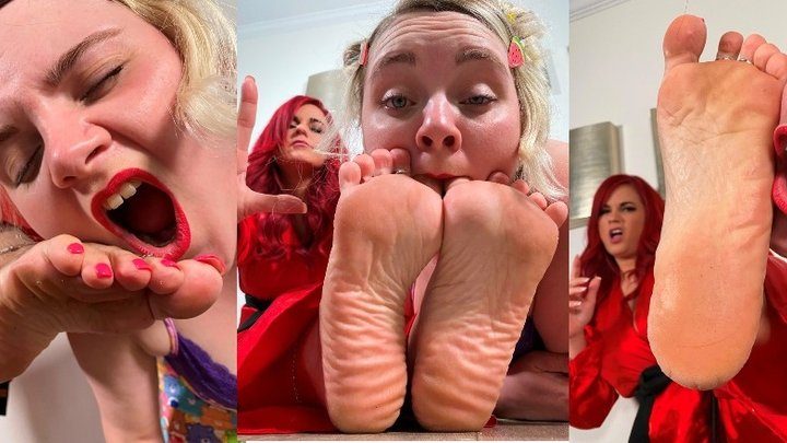 Foot Mode Pic Clips - Tori Breaks A Brat