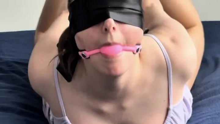 Bound Soles - Hogtied and struggling - handcuffed, ankle cuffed, toe cuffed, thumb cuffed, ballgagged and blindfolded