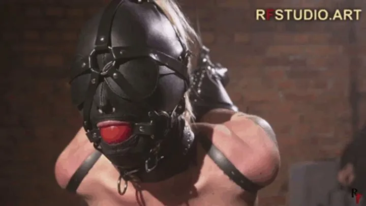 Rf Studio Production - Darina - Kneeling Strappado, Tied Tits, Hooded and BallGagged (FULL HD MP4)