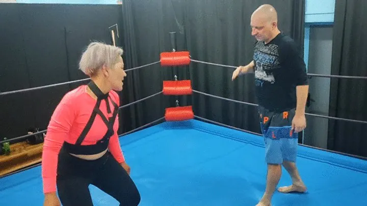 The Wrestling Amazons - Uzbek Warrior Goddess wrestles a guy