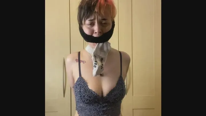 Evie Stone - Chair and hogtie rope bondage