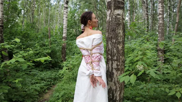 Bondage Dreams - Sofi in the Ethnic dress_Bondage in the forest_Part 2
